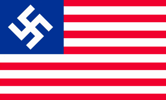 USA under Nazi German domination Flag - speculative